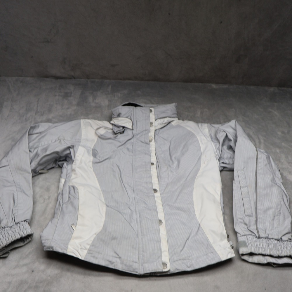 Obermeyer Ridgeline Jacket Women 6 White Ski Snow Winter Waterproof Full Zip VTG